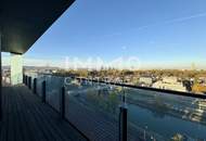 TOP-Ausblick: City mit Stephansdom, Donaukanal, Prater. Concierge, Party & BBQ Lounge, Pool usw.