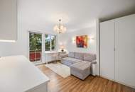 Zentrale und hochwertig Sanierte 1-Zimmer-Wohnung mit SÜD-WEST-Terrasse und Grünblick in gepfegter Anlage