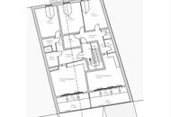 Rohdachboden in der Fußgängerzone mit Projekt für zwei Wohneinheiten