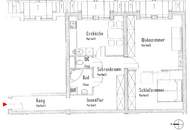 Teilmöblierte Dachgeschosswohnung mit Küche, 2 Zimmer Nähe Klinik Ottakring