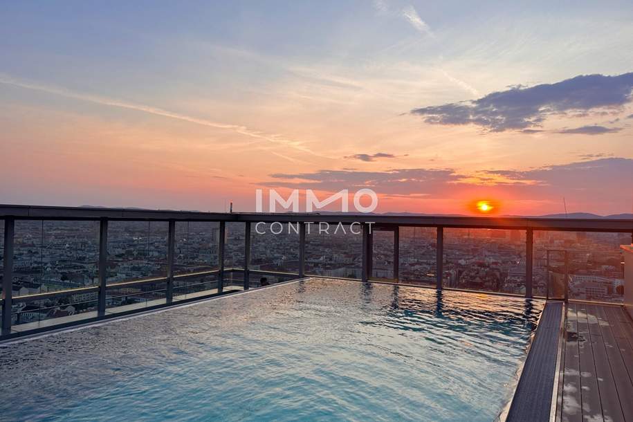 INVESTORS WATCH OUT! Magnificent skyline view + pool on the roof = excellent lifestyle!, Wohnung-kauf, 552.237,€, 1030 Wien 3., Landstraße