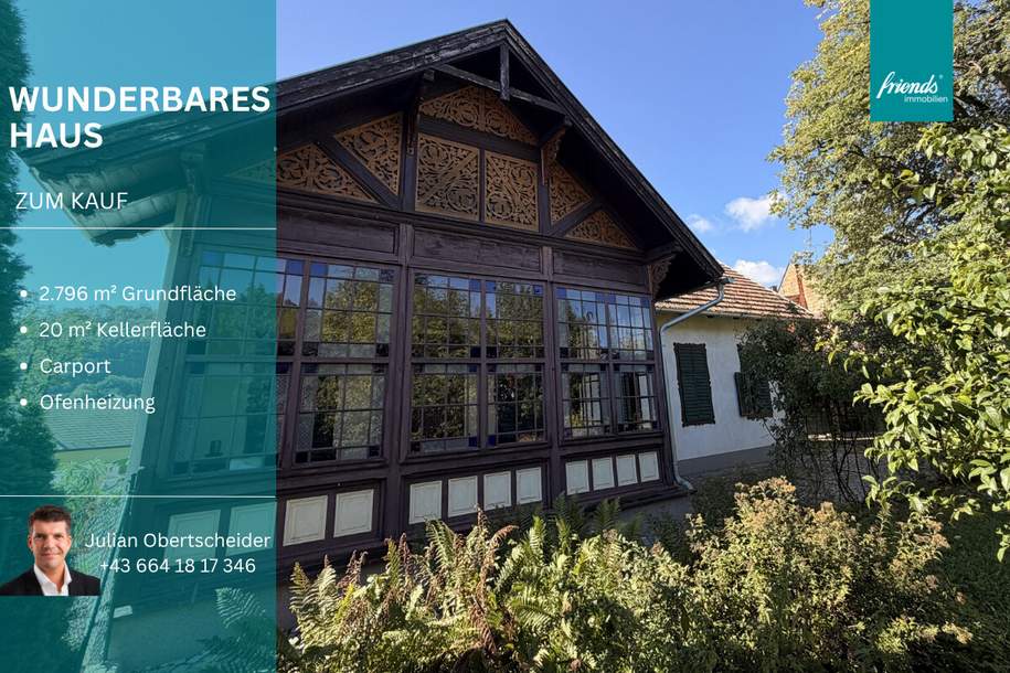 Jahrhundertwende Haus auf großem Baugrundstück 2796 m2, Haus-kauf, 1.800.000,€, 2534 Baden