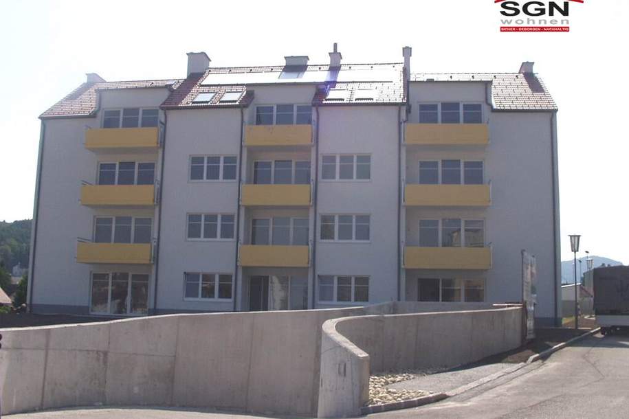 Schöne, geförderte 3 Zimmer-Dachgeschosswohnung mit Balkon, Wohnung-miete, 775,28,€, 3170 Lilienfeld