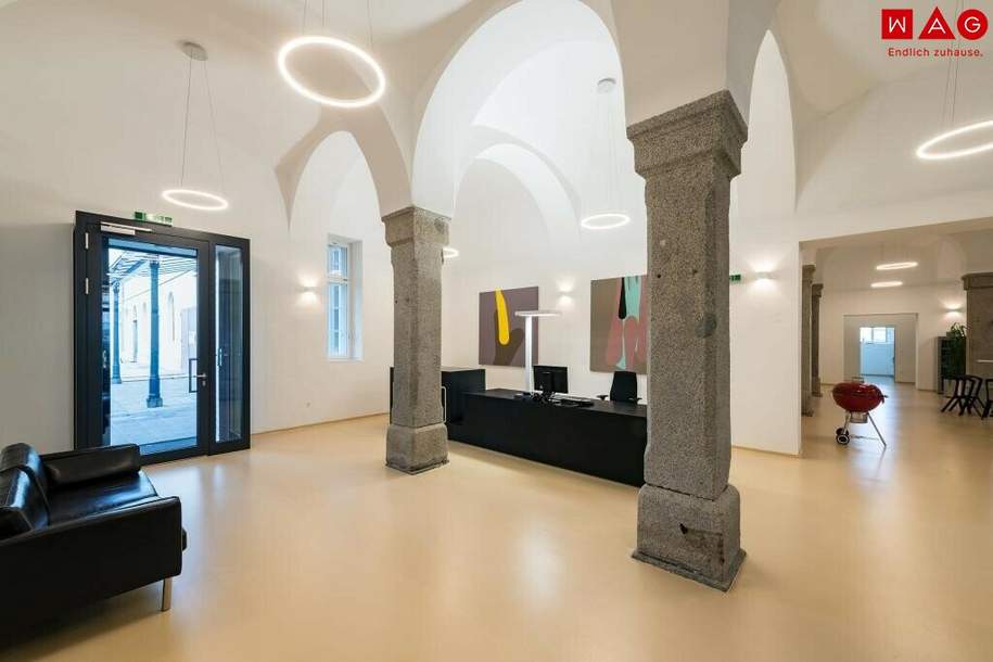 548 m² neuwertige, voll ausgestattete barrierefreie XXL-Büro-/Geschäftsfläche in den Dragoner Höfen Wels mit weitreichendem Mitgestaltungsfreiraum!, Gewerbeobjekt-miete, 8.239,77,€, 4600 Wels(Stadt)