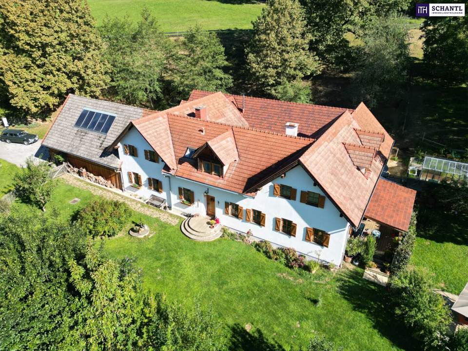 NEUER PREIS! AUSSERGEWÖHNLICHES JUWEL! Exklusiver Vierkanthof im Thermenland Steiermark – Wohnen, Reiten &amp; Leben mit Pool und Natur!