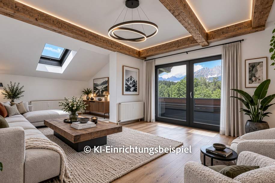 Dachgeschosswohnung in Ruhelage mit Kaiserblick, Wohnung-kauf, 370.000,€, 6372 Kitzbühel
