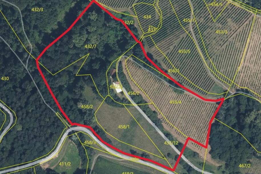 Scheibengrundstück mit Altbestand in Kranach, Gemeinde Gamlitz, Haus-kauf, 249.000,€, 8462 Leibnitz