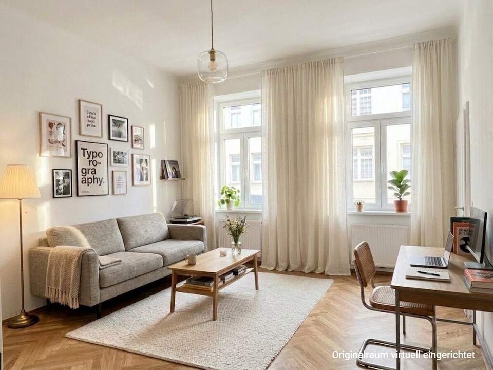 ZUM VERLIEBEN! - TRAUMHAFT SANIERTE 3-ZIMMER-WOHNUNG IM STILALTBAU, BALKON IN DEN LAUSCHIGEN INNENHOF MÖGLICH