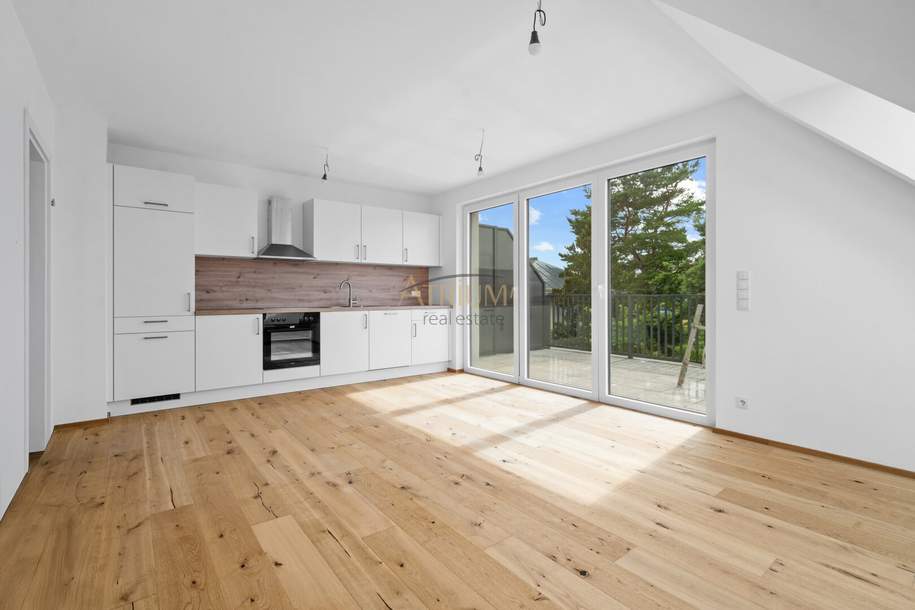 Erstbezug – moderne 2-Zimmer-Dachgeschosswohnung mit Terrasse und Weitblick, Wohnung-kauf, 299.000,€, 1210 Wien 21., Floridsdorf