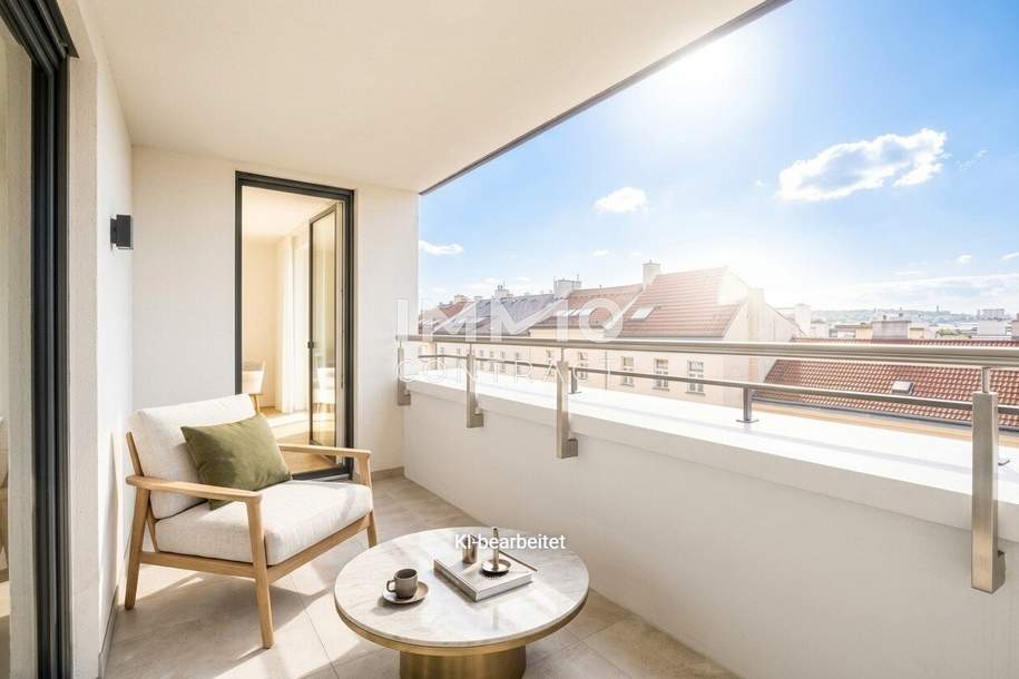 Neubau nahe Schönbrunn – 2-Zimmer-Erstbezug mit Westbalkon & Loggia, Wohnung-kauf, 309.000,€, 1120 Wien 12., Meidling