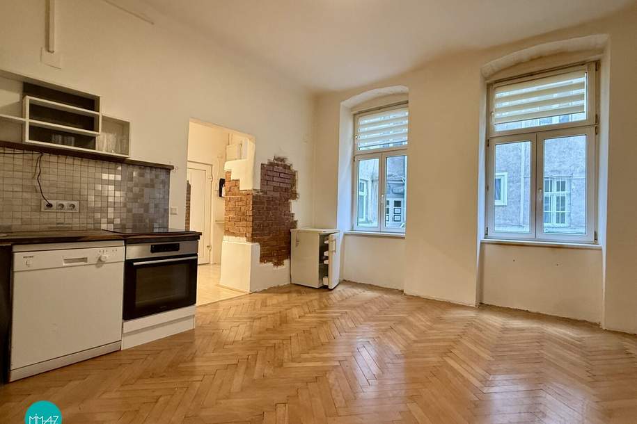 Urban & ruhig zugleich! Helle 2-Zimmerwohnung mit Altbauflair & 3-Meter-Raumhöhe! Sehr gute Infrastruktur!, Wohnung-kauf, 95.000,€, 1100 Wien 10., Favoriten