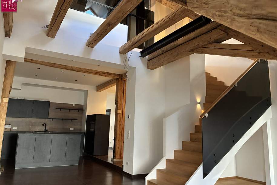 4-Zimmer-Dachgeschosswohnung mit Galerie &amp; Terrasse in unmittelbarer Nähe zum Karmelitermarkt, Wohnung-kauf, 1.169.000,€, 1020 Wien 2., Leopoldstadt