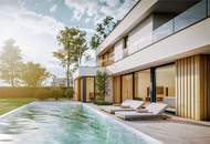 Rarität im Grünen - Geplantes Einfamilienhaus inkl. 77m² Dachterrasse, Küche und beheizbarem Swimmingpool.