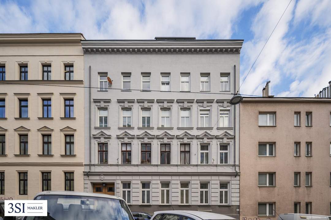 Sanierungsbedürftige Altbauwohnung in gepflegter Liegenschaft - mit Top-Anbindung in unmittelbarer Nähe des Meiselmarktes