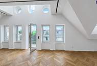 Lichtdurchflutete 3-Zimmer-Dachgeschosswohnung mit zwei Balkonen & ca. 54 m² Dachterrasse nahe Schönbrunn