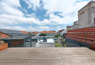 Helle DG-Maisonette mit großer Terrasse beim Naschmarkt mit Garagenplatz im Haus!