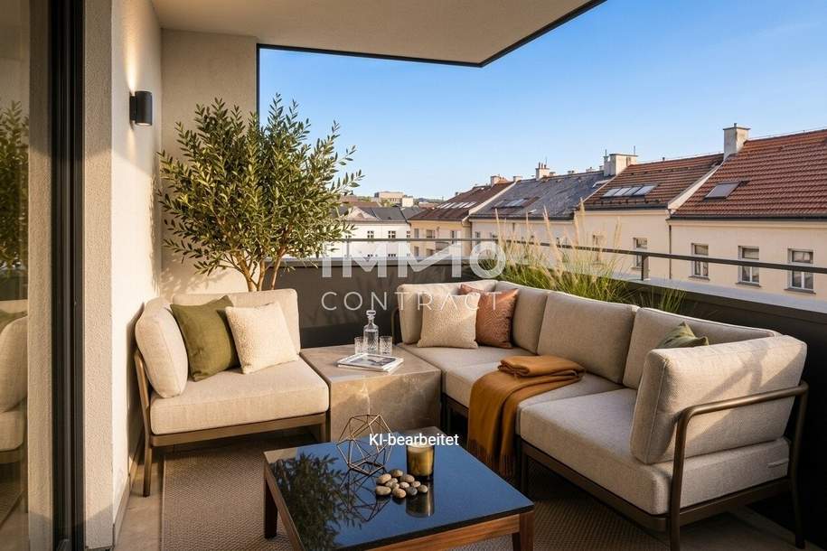 Exklusives Wohnen nahe Schönbrunn – 2-Zimmer-Neubau im 1. Dachgeschoss, Wohnung-kauf, 309.000,€, 1120 Wien 12., Meidling