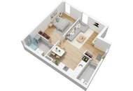 Anlegerwohnung! Schöne 52,92 Wohnung mit 2 Zimmern im ruhig gelegenen Seitentrakt (TOP 1.4, 1.OG)