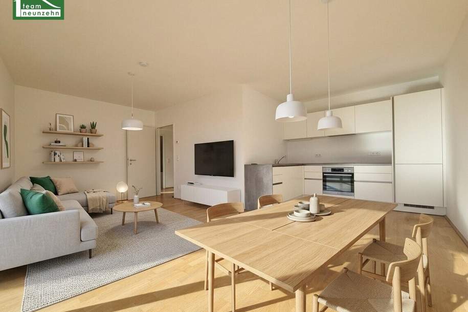 Naturnahes Wohnen mit urbanem Mehrwert - Gut geschnittene 2-Zimmer-Wohnung mit Garten - Ab 01.11.2026 beziehbar!, Wohnung-miete, 960,00,€, 1210 Wien 21., Floridsdorf