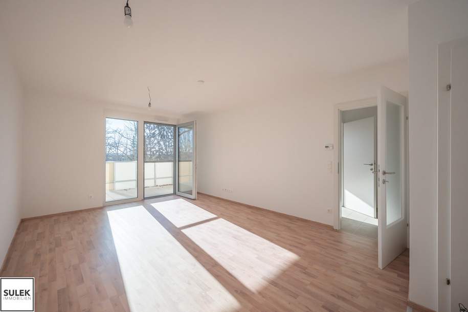 Perfekt geschnittene 2 Zimmer Wohnung mit sonnigem Balkon - ERSTBEZUG nahe Bahnhof Eisenstadt!, Wohnung-miete, 837,81,€, 7000 Eisenstadt(Stadt)