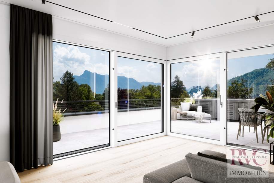 !Festungsblick! GRANDEZZA-4-Zimmer-Wohnung mit 2 Balkonen, Wohnung-kauf, 1.890.000,€, 5020 Salzburg(Stadt)