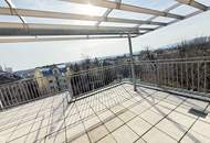 Freifläche auf zwei Terrassen mit Schönbrunnblick und Blick auf Steinhofkirche: neu sanierte und klimatisierte 2-Zimmer-Wohnung!