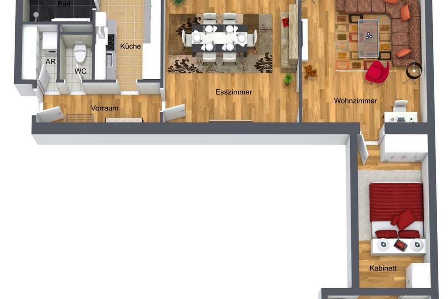 Berndorf bei Baden - Top-gepflegte 2 1/2 Zimmer-Wohnung mit Loggia!, Wohnung-kauf, 170.000,€, 2560 Baden