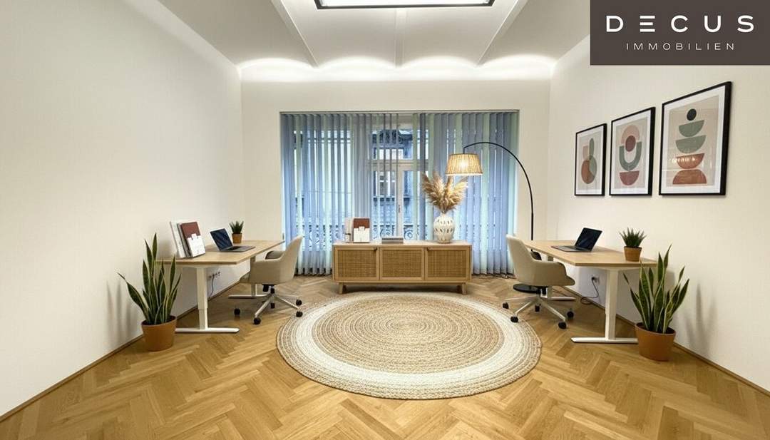 + + + UNBEFRISTETES 3 ZIMMER ALTBAUBÜRO + + + NÄHE WIPPLINGERSTRASSE + + +