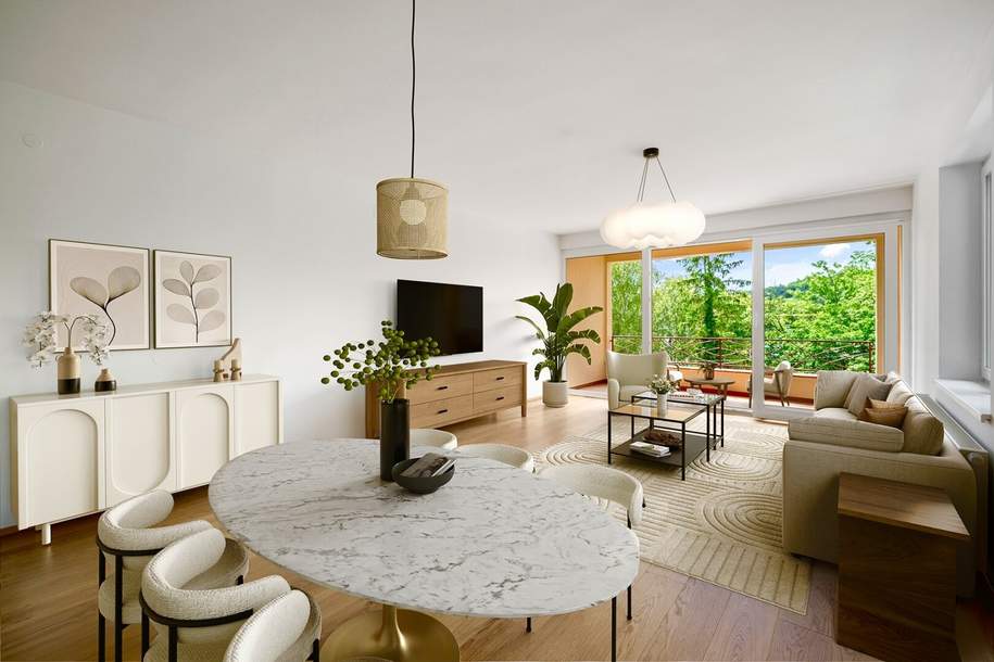 GRÜNBLICK DELUXE - WUNDERSCHÖN GENERALSANIERTES FAMILIENDOMIZIL MIT VIEL PLATZ ZUM LEBEN, Wohnung-kauf, 799.000,€, 1190 Wien 19., Döbling