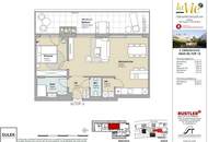 Erstbezug: westseitige 2-Zimmer-Wohnung mit großer Terrasse