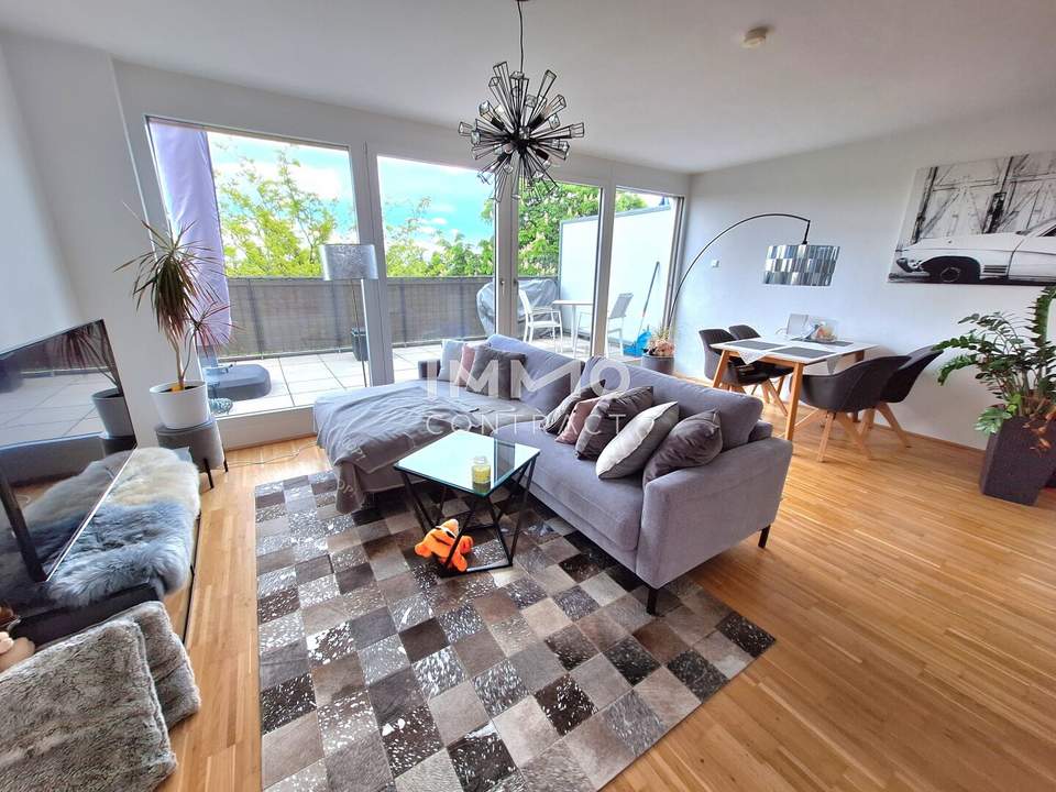 Terrassentraum am Biberhaufenweg; 2 Zimmer; 2 Terrassen mit insgesamt 38m²