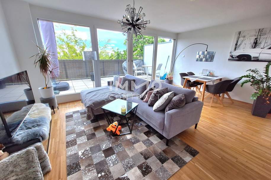 Terrassentraum am Biberhaufenweg; 2 Zimmer; 2 Terrassen mit insgesamt 38m², Wohnung-kauf, 389.000,€, 1220 Wien 22., Donaustadt