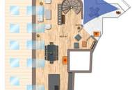 Mitten im Sechsten - exklusives DG-Penthouse mit 2 Terrassen & Kamin