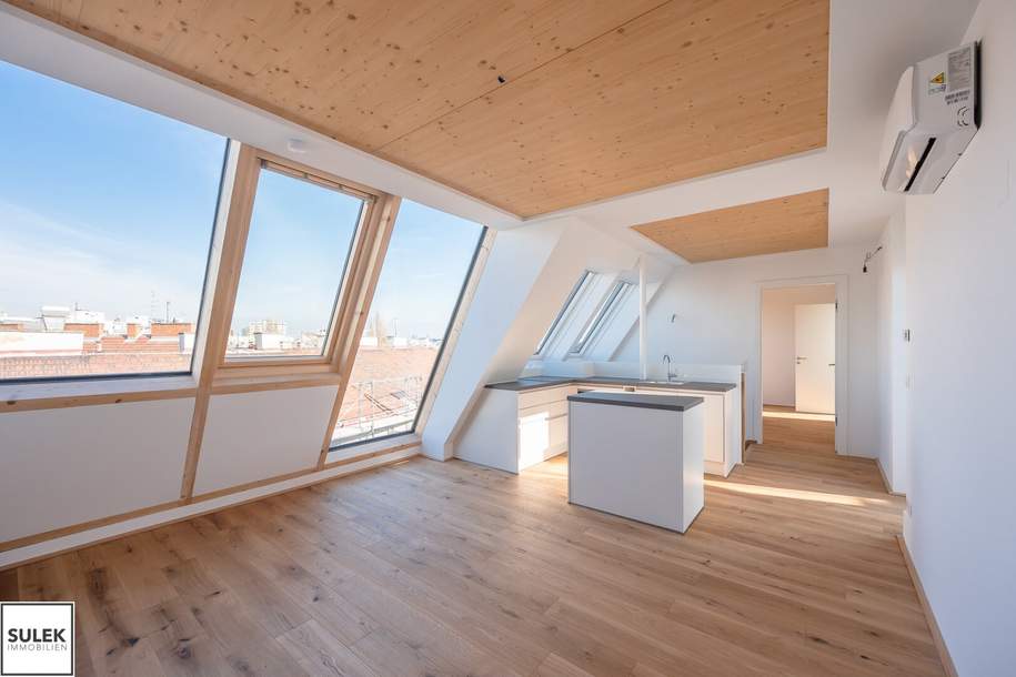 traumhafter 2-Zimmer-DG-Erstbezug mit hofseitiger Terrasse, Wohnung-miete, 1.500,00,€, 1020 Wien 2., Leopoldstadt