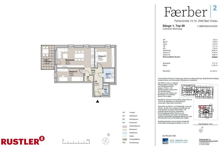 Modernes Apartment mit großzügigem Balkon Ab nun sind Besichtigungen möglich!, Wohnung-kauf, 389.000,€, 2540 Baden