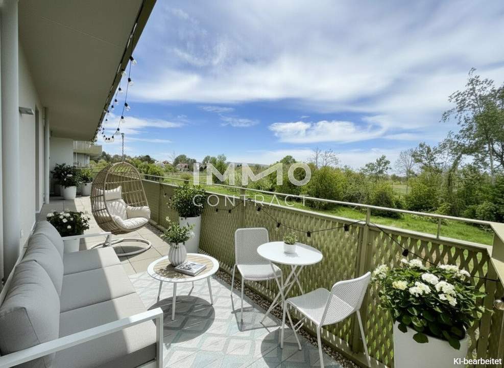Perfekt aufgeteilte 4-Zimmer-Balkonwohnung mit unverbaubarem Grünblick – provisionsfreier Erstbezug!