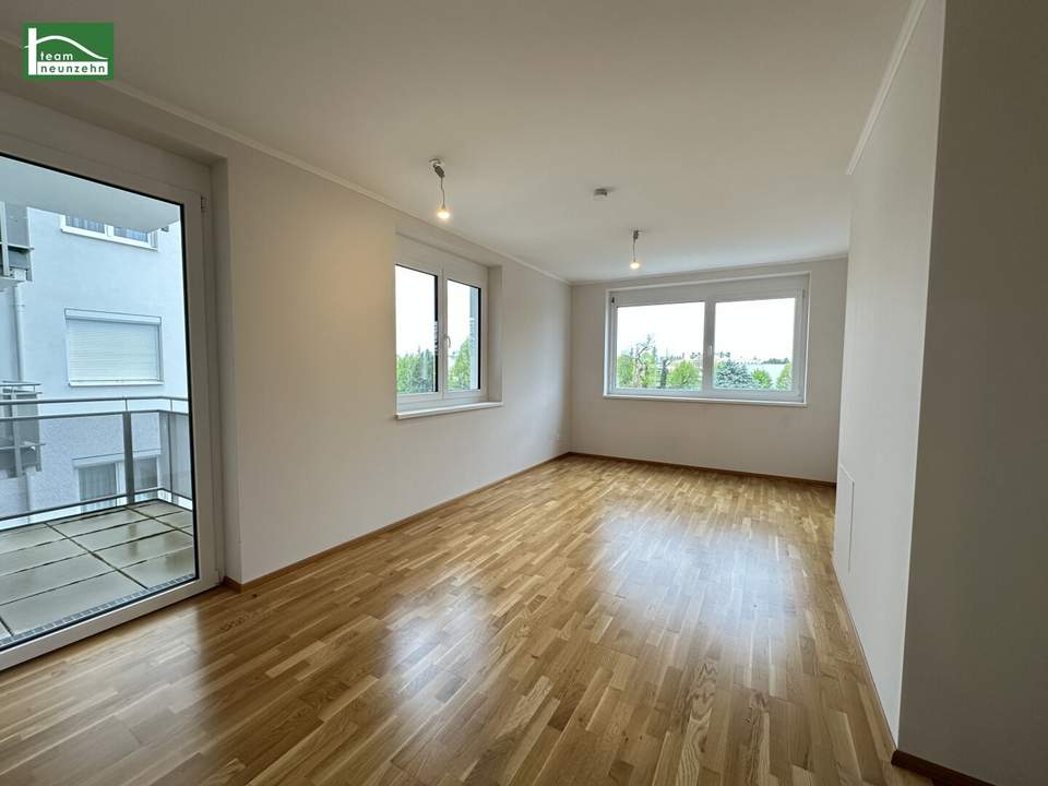 Hochwertige 2-Zimmer Wohnung mit großem Balkon nahe S-Bahn und Schwechat Zentrum! GEMEINSCHAFTLICHE DACHTERRASSE!