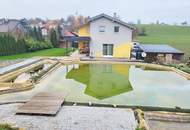 Einfamilienhaus mit großem Garten und Schwimmteich