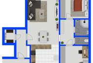 Penthouse in Geidorf: 3 Zimmer, 2 Loggien & Fernblick