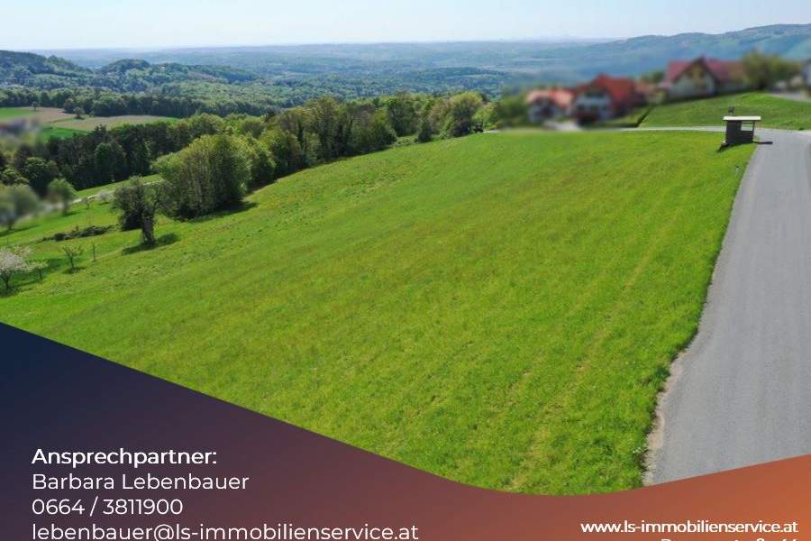 Wohnen am Pöllauberg! Bauplätze in bester Lage mit Aussicht und Lebensqualität!, Grund und Boden-kauf, 49.100,€, 8225 Hartberg-Fürstenfeld
