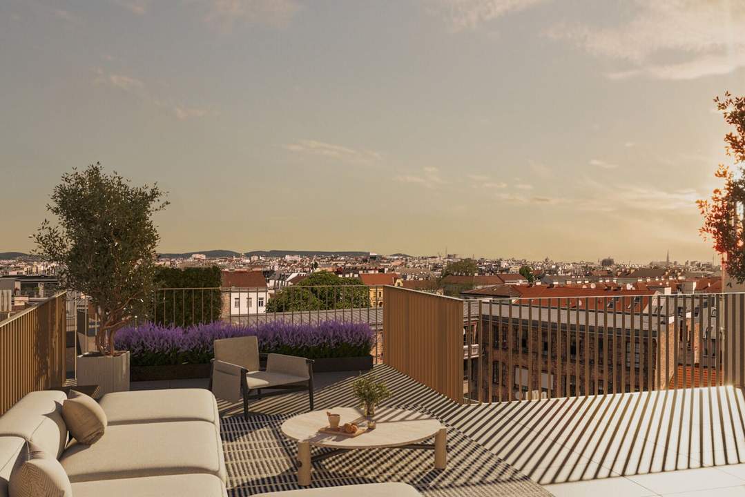 Exklusives 4-Zimmer-Penthouse mit großzügiger Terrasse | Erstbezug in 1050 Wien