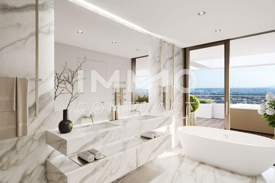 DANUBEFLATS: Penthouse im höchsten Wohnturm Österreichs mit Ausblick wohin das Auge reicht - NEW, Wohnung-kauf, 1220 Wien 22., Donaustadt