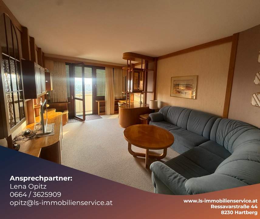 Helle 2-Zimmer-Wohnung mit Balkon, Kellerabteil &amp; Lift in ruhiger Lage in Weiz