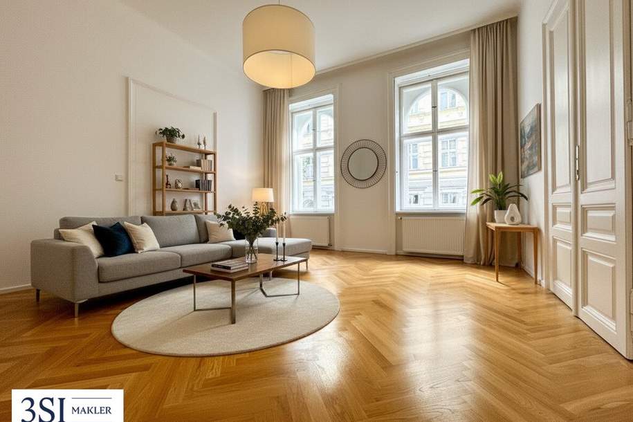 Rarität im Servitenviertel – Stilvolle 3-Zimmer-Altbauwohnung mit Charme, Wohnung-miete, 1.878,34,€, 1090 Wien 9., Alsergrund