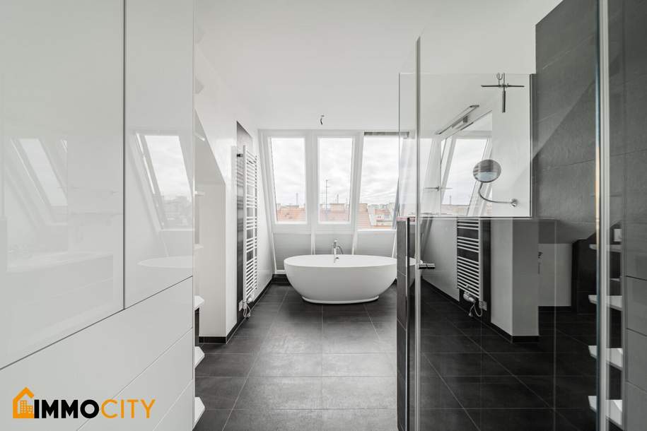 Exklusive, klimatisierte 3,5-Zimmer-Dachgeschosswohnung mit 22 m² Terrasse nahe Schloss Belvedere, Wohnung-miete, 2.690,00,€, 1030 Wien 3., Landstraße