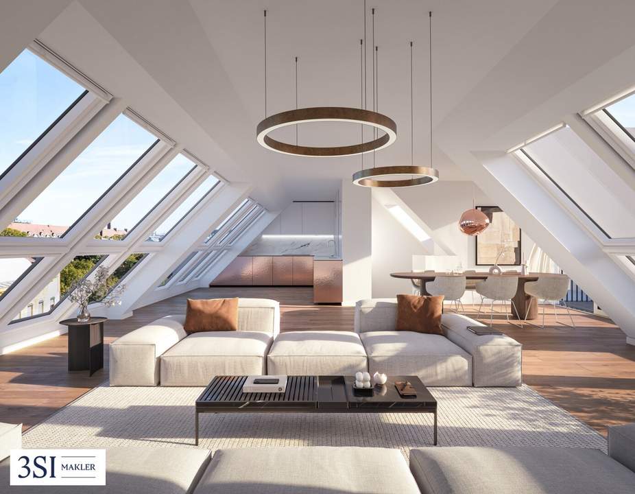 PRUNKSTÜCK: Dachwohnung der Extraklasse mit weitläufigen Terrassen