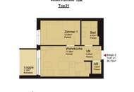 Charmante 2-Zimmer-Loggiawohnung in Ruhelage