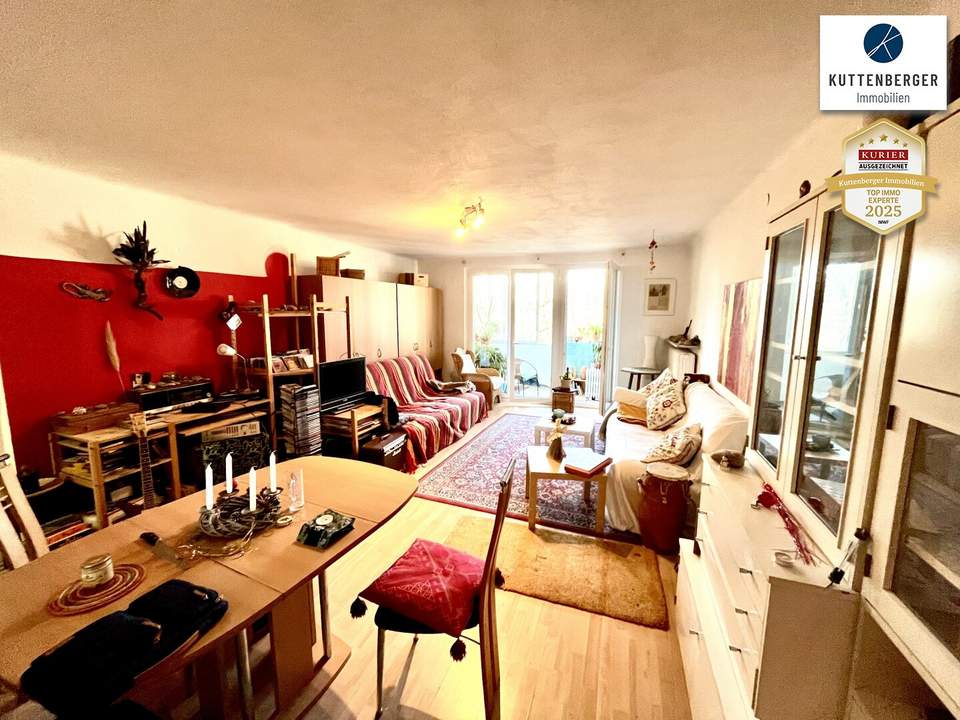 Nahe Casino Baden! vermietete (bis 31.10.25) Dachgeschoßwohnung in Top-Lage: 1 Zimmer, Loggia & Grünblick zum Kurpark Baden, Niederösterreich für nur 149.999,00 €!