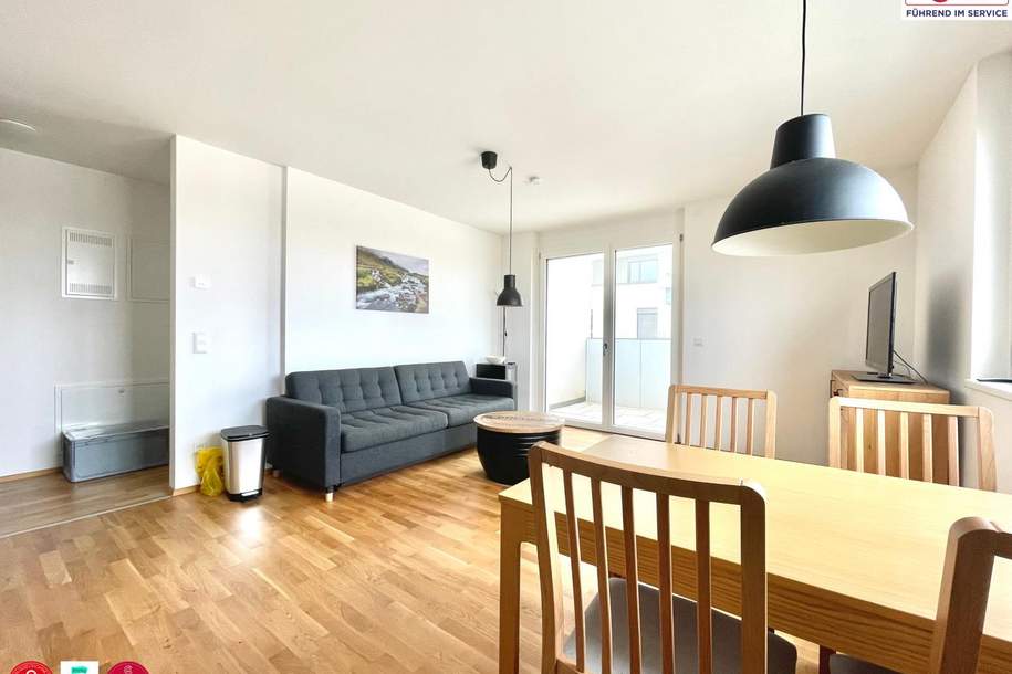 WOHNEN AUF ZEIT_3-ZIMMER APARTMENT MIT FERNBLICK &amp; GARAGE | VOLL MÖBLIERT | 1230 WIEN, Wohnung-miete, 1.998,22,€, 1230 Wien 23., Liesing