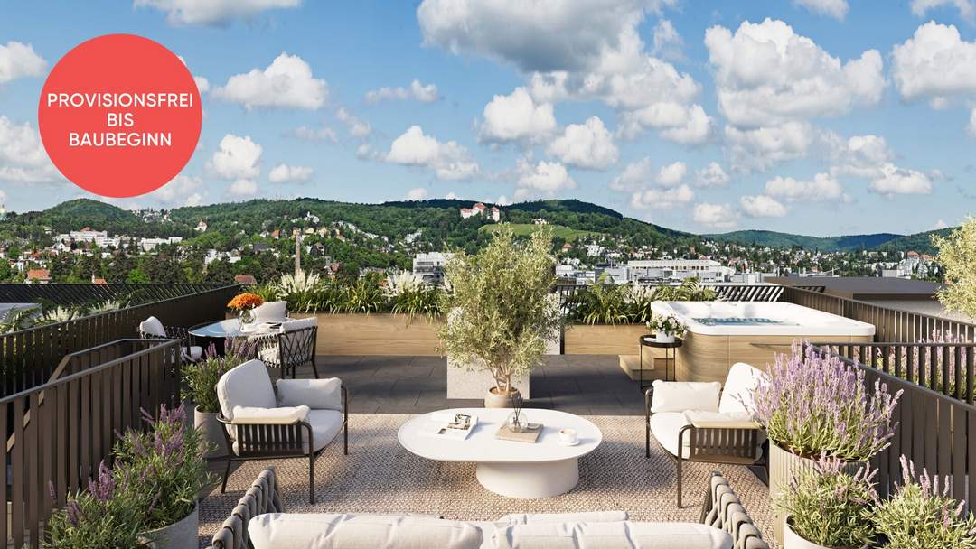 Dachtraum mit 60 m² Terrasse - stylisch & sonnig! | PROVISIONSFREI BIS BAUBEGINN